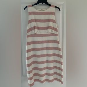 NWT JCREW Factory Size 10 Linen Blend Striped Dress